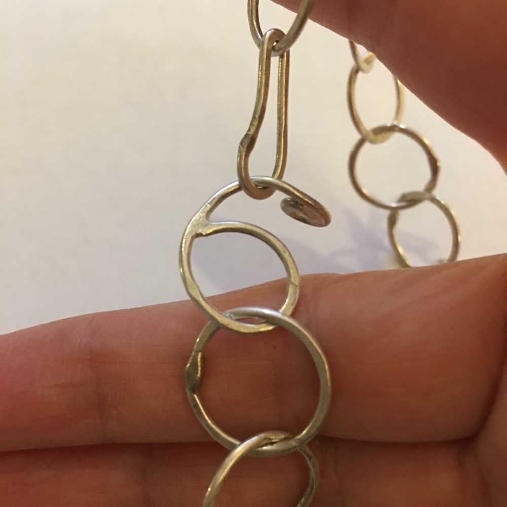 Solid Sterling Silver Heavy Necklace - image 7